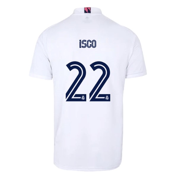 Camiseta Real Madrid Primera Equipación NO.22 Isco 2020-2021 Blanco
